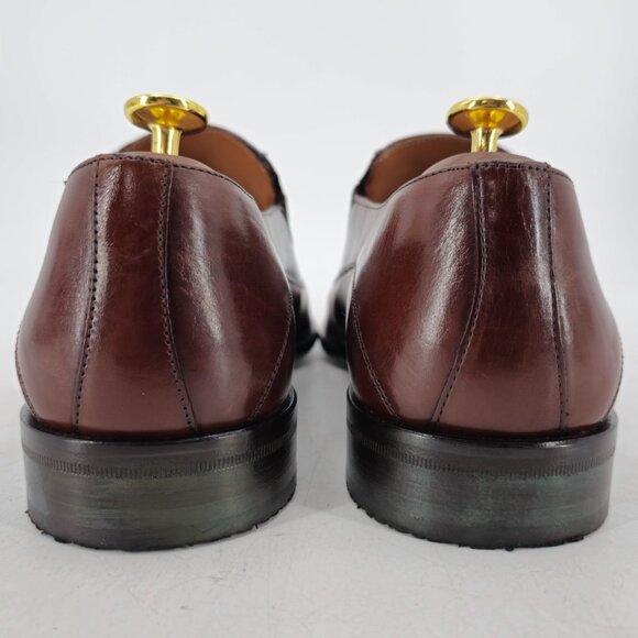 Mezlan Spain Men size 9 Burnished Brown Calf Leather Dress Shoes Slip-on Loafers - Picture 6 of 13